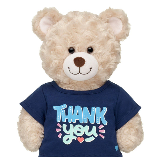 "Thank You" Plush Toy T-Shirt - Navy Blue - US 7267