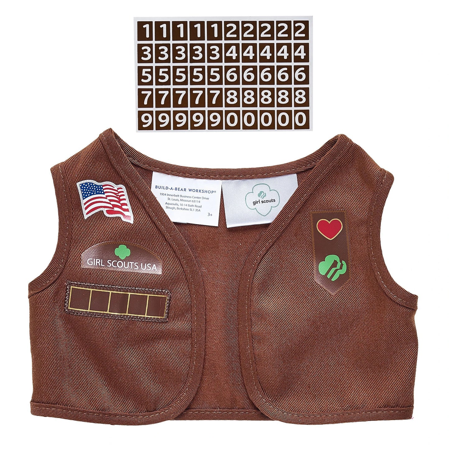 Girl Scout Brownie Uniform Vest for Stuffed Animals | Build-A-Bear® - US 6494