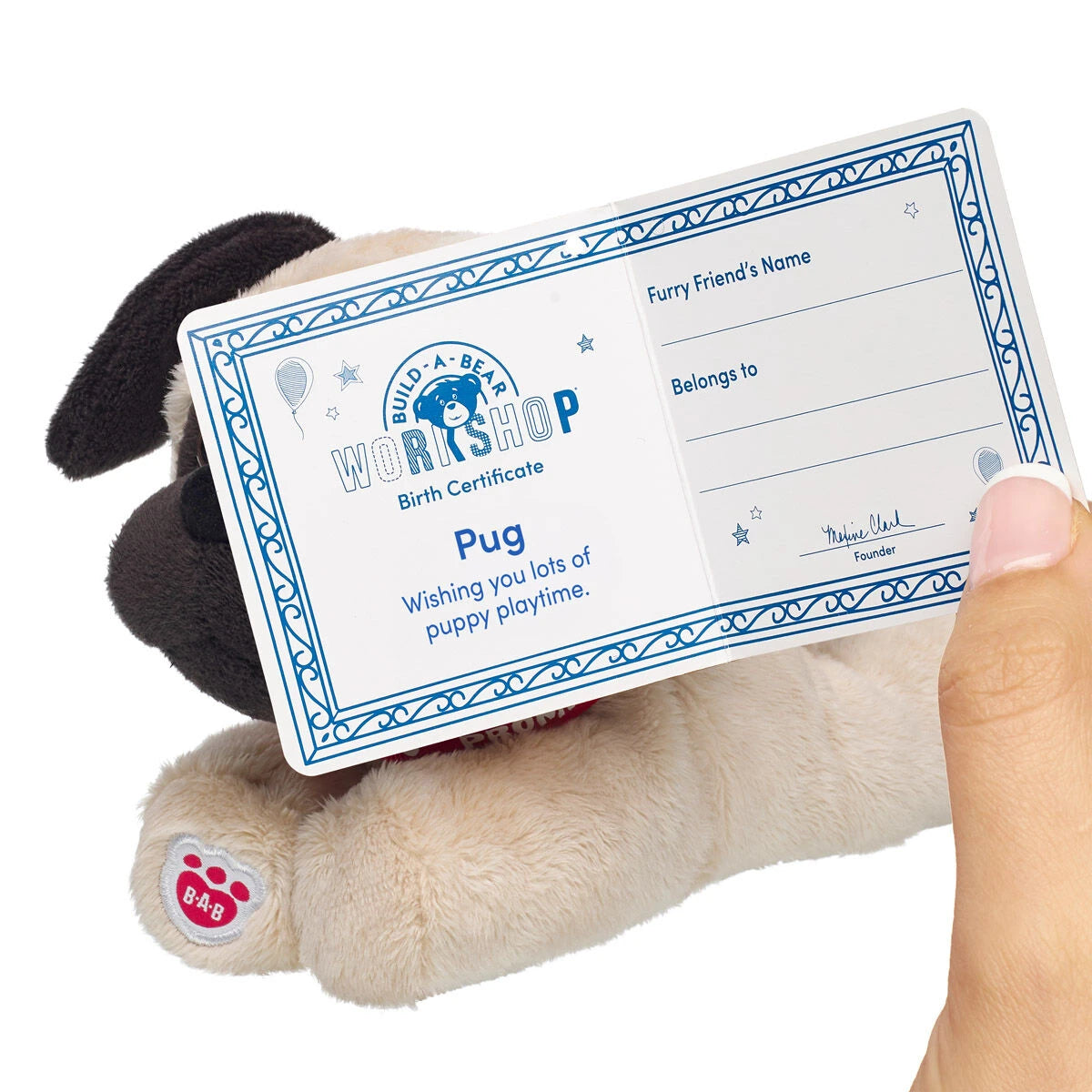 Build-A-Bear Mini Beans Promise Pets Pug Stuffed | BAB - US 3340