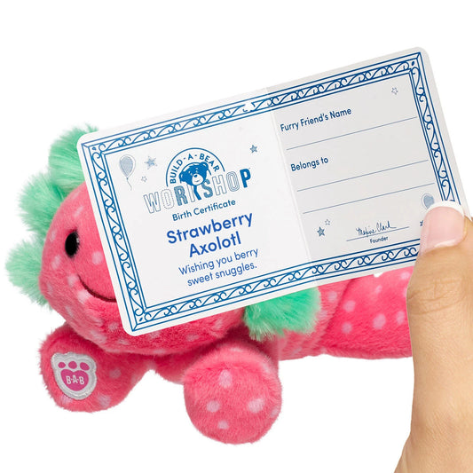 Build-A-Bear Mini Beans Strawberry Axolotl Stuffed | BAB - US 4607