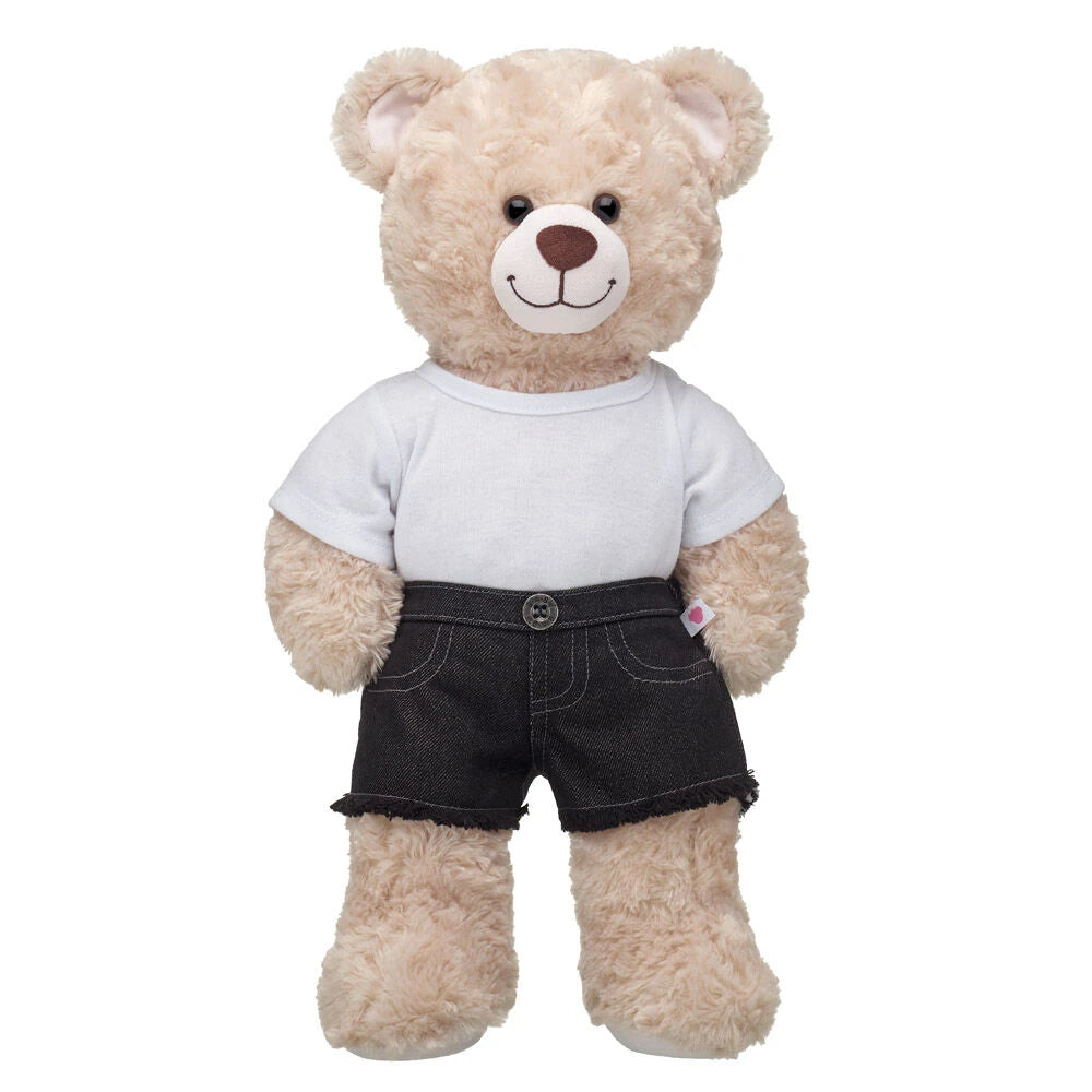 Black Denim Frayed Shorts for Stuffed Animals | Build-A-Bear® - US 6692