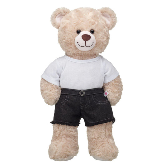 Black Denim Frayed Shorts for Stuffed Animals | Build-A-Bear® - US 6692