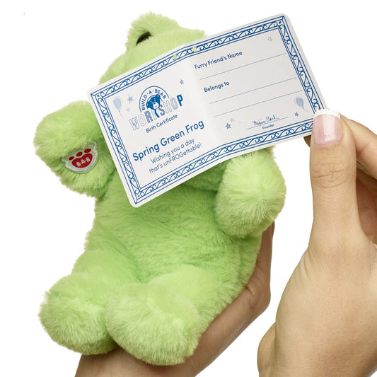 Build-A-Bear Mini Beans Spring Green Frog Stuffed Animal - US 7538