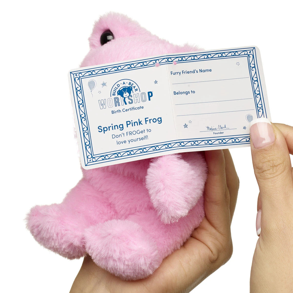 Mini Beans Spring Pink Frog Stuffed Animal | Build-A-Bear® - US 5598