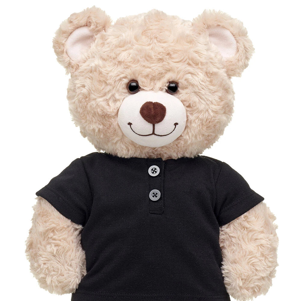 Black Henley T-Shirt for Stuffed Animals | Build-A-Bear® - US 8489