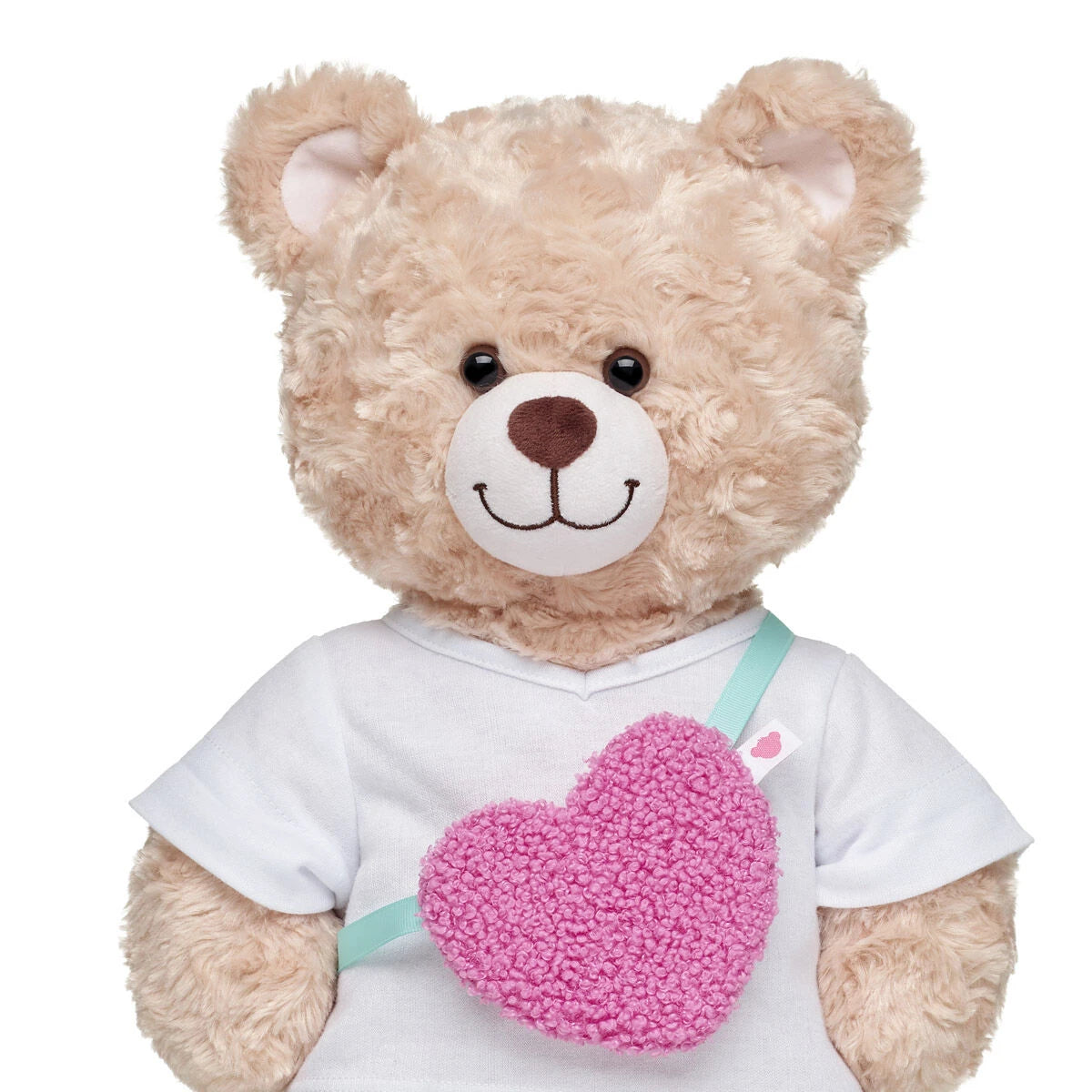 Pink Sherpa Heart Crossbody Bag - US 8511
