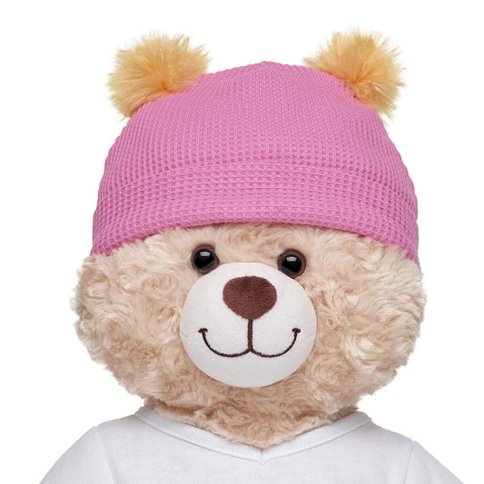 Pink Waffle Knit Beanie | Build-A-Bear - US 4483