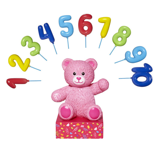 Build-A-Bear® Pink Bear Base with CeleBEARate Balloon Inserts (1-10) - US 4325