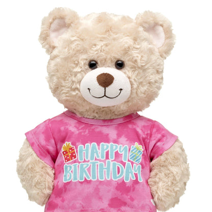 Pink Tie-Dye Birthday T-Shirt for Stuffed Animals - US 1729