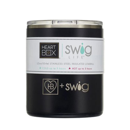 12 oz. HeartBox x Swig Life Stainless Steel Insulated Lowball | Build-A-Bear® - US 9060
