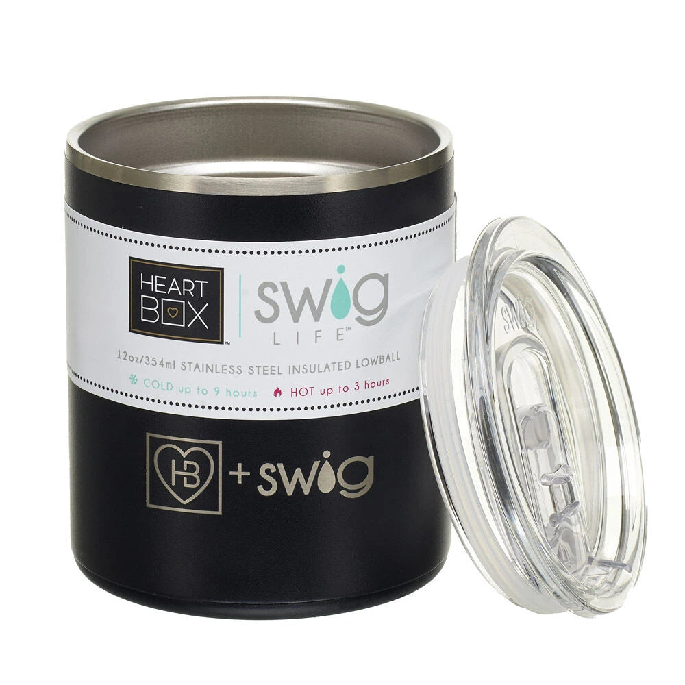 12 oz. HeartBox x Swig Life Stainless Steel Insulated Lowball | Build-A-Bear® - US 3973