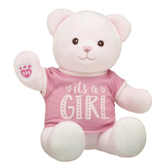 Baby Pink Teddy Bear "It's a Girl" Gift Set | Build-A-Bear® - US 7712