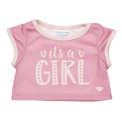 Baby Pink Teddy Bear "It's a Girl" Gift Set | Build-A-Bear® - US 7196