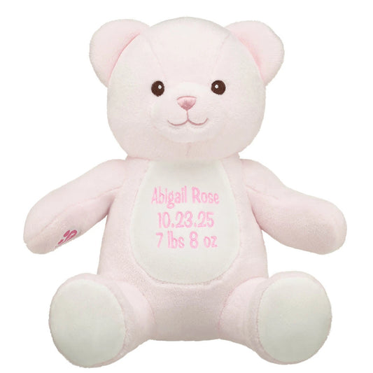 Embroidered Baby Pink Teddy Bear | Build-A-Bear® - US 1968