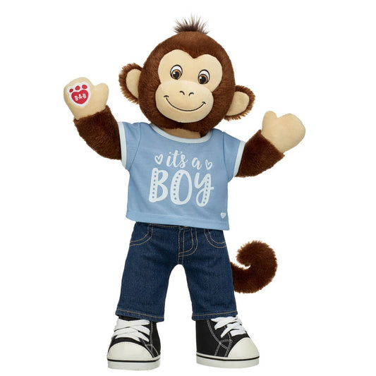 Smiley Monkey Stuffed Animal "It's a Boy" Set | Build-A-Bear® - US 9520