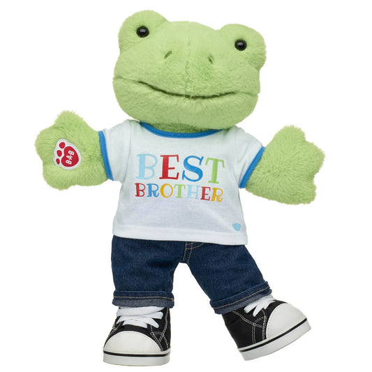 Spring Green Frog Stuffed Animal "Best Brother" Gift Set | Build-A-Bear® - US 6535