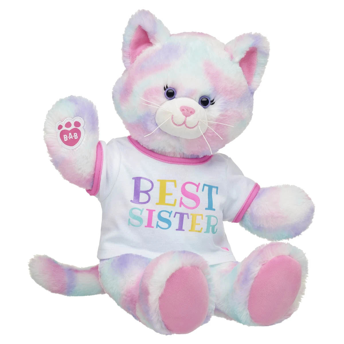 Pastel Swirl Kitty Stuffed Animal "Best Sister" Gift Set | Build-A-Bear® - US 7460