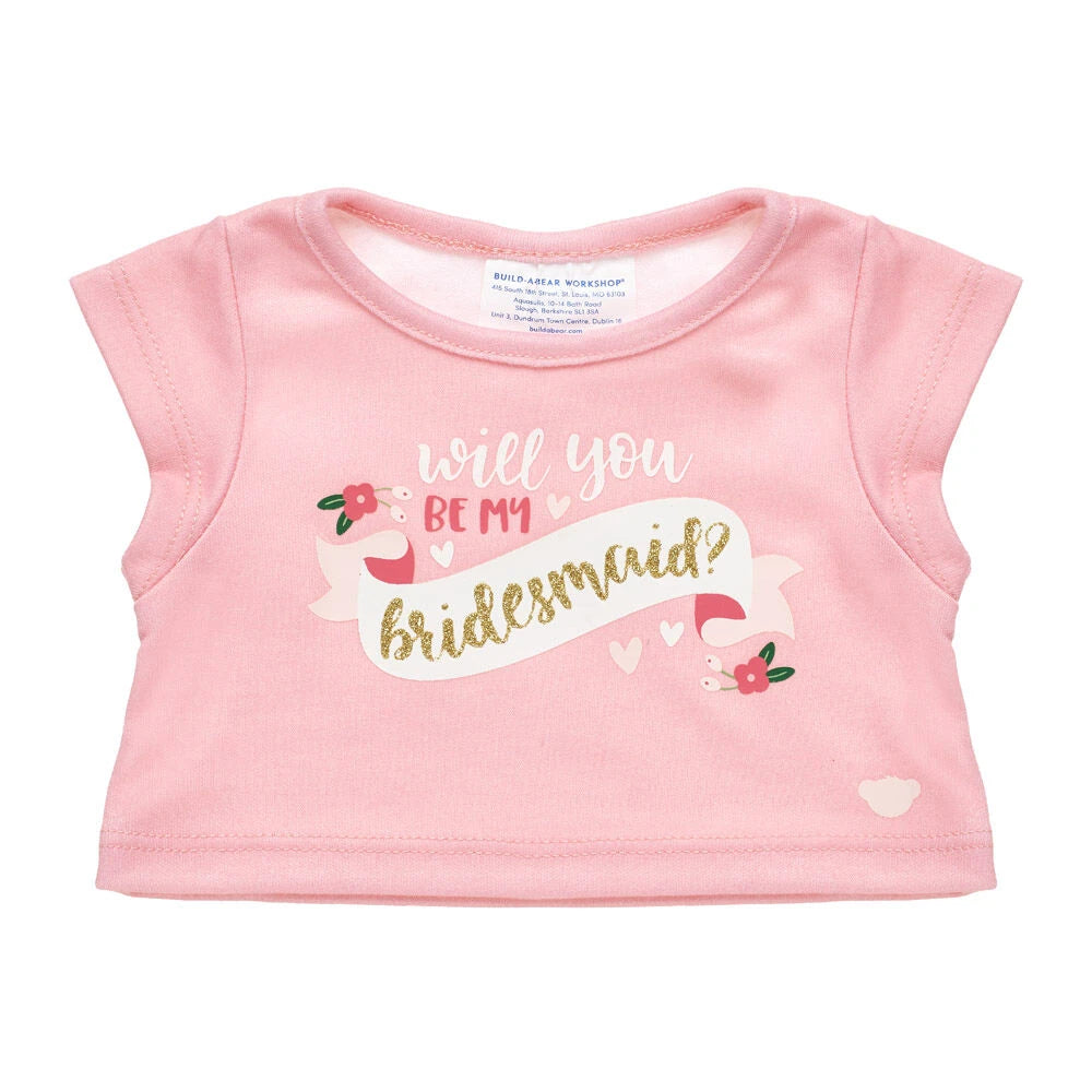 "Will You Be My Bridesmaid?" T-Shirt for Stuffed Animals | Build-A-Bear® - US 1479