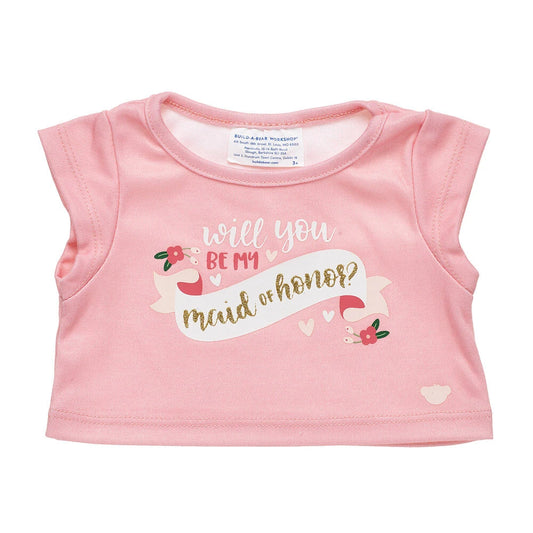 "Will You Be My Maid of Honor?" T-Shirt for Stuffed Animals | Build-A-Bear® - US 1728