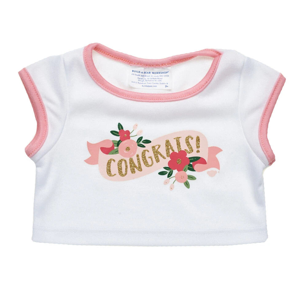 Floral Congrats T-Shirt for Stuffed Animals | Build-A-Bear® - US 2401