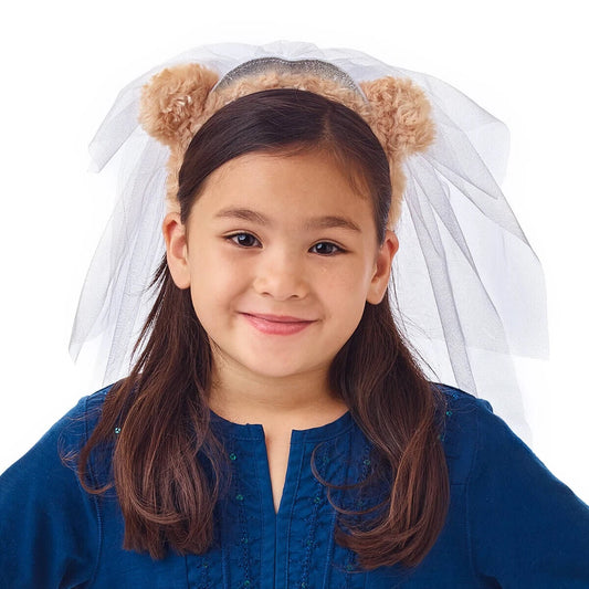 Bear Ears Headband and Veil for Kids - US 6517