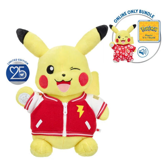 Build-A-Bear 25th Celebration Pokémon Pikachu Plush Bundle - US 5126
