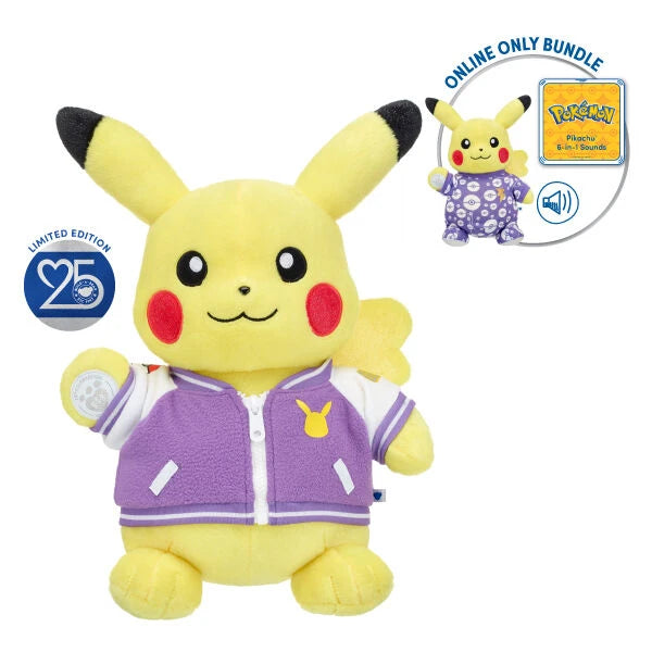 Build-A-Bear 25th Celebration Pokémon Pikachu Plush Bundle - US 8643