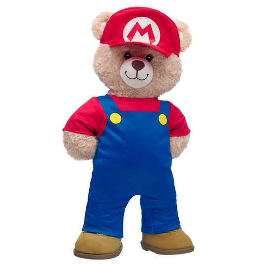Super Mario Happy Hugs Teddy Bear Mario Gift Set | Build-A-Bear - US 5455