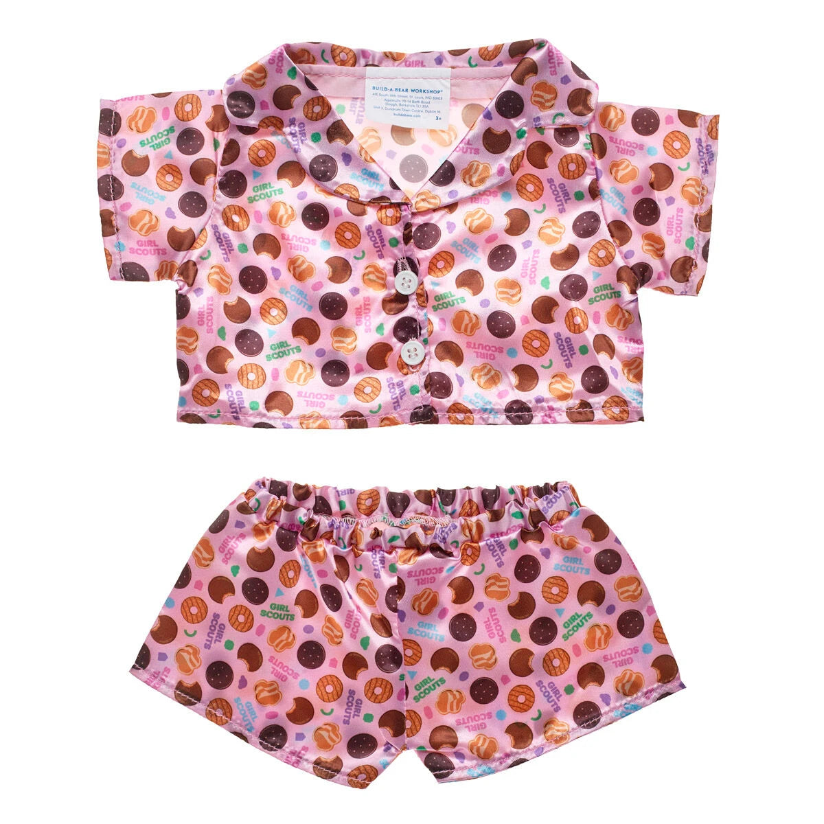 Girl Scout Cookie Teddy Bear Pajama Gift Set w/ Bows | BAB - US 8487