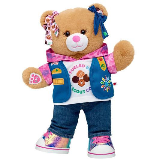 Girl Scout Cookie Teddy Bear Daisy Gift Set w/ Bows | BAB - US 5596
