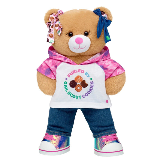 Girl Scout Cookie Teddy Bear Hoodie Gift Set w/ Bows | BAB - US 4680