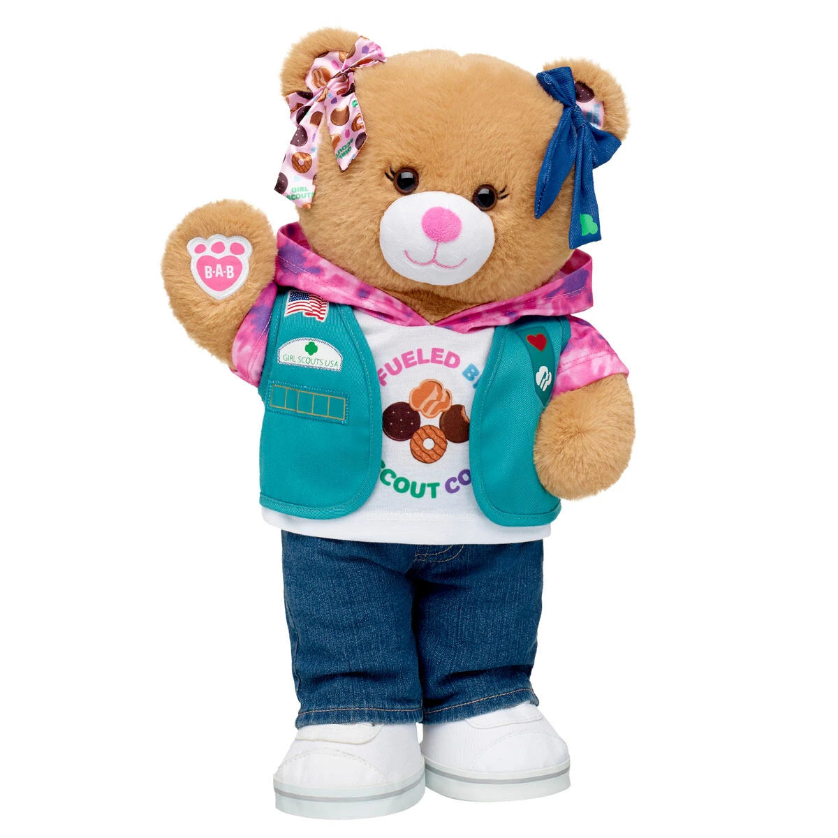 Girl Scout Cookie Teddy Bear Junior Gift Set w/ Bows | BAB - US 8886
