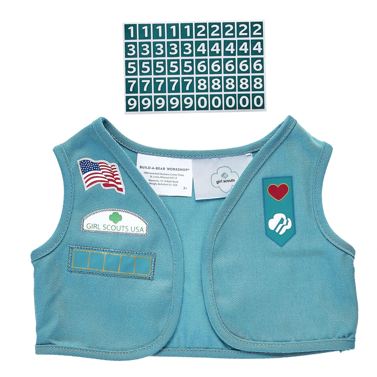 Girl Scout Cookie Teddy Bear Junior Gift Set w/ Bows | BAB - US 8886