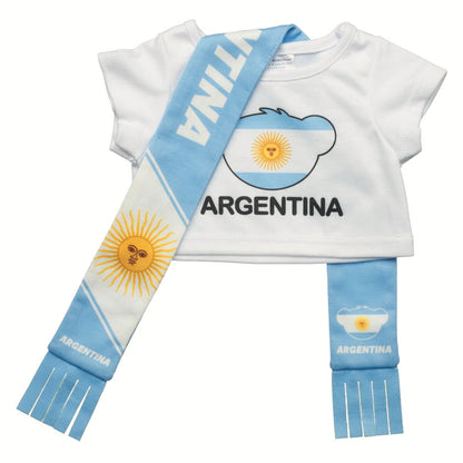 Let's Goal Bear Argentina Gift Set | Build-A-Bear - US 3976