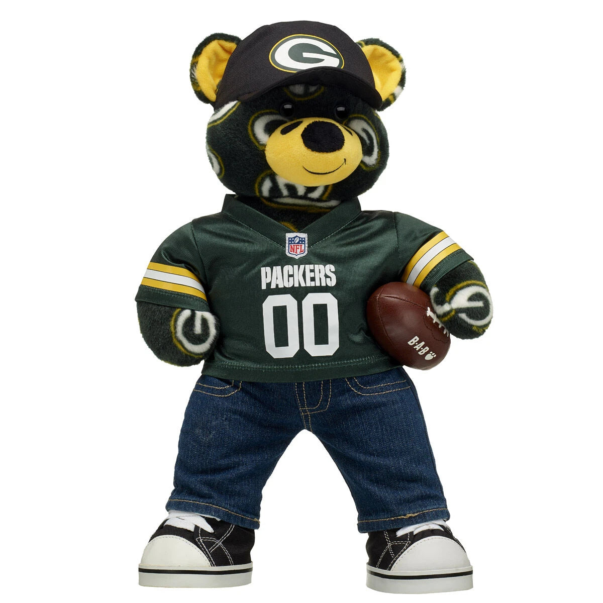 Green Bay Packers Fan Hat Teddy Bear Gift Set - US 7472