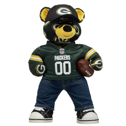 Green Bay Packers Fan Hat Teddy Bear Gift Set - US 7446