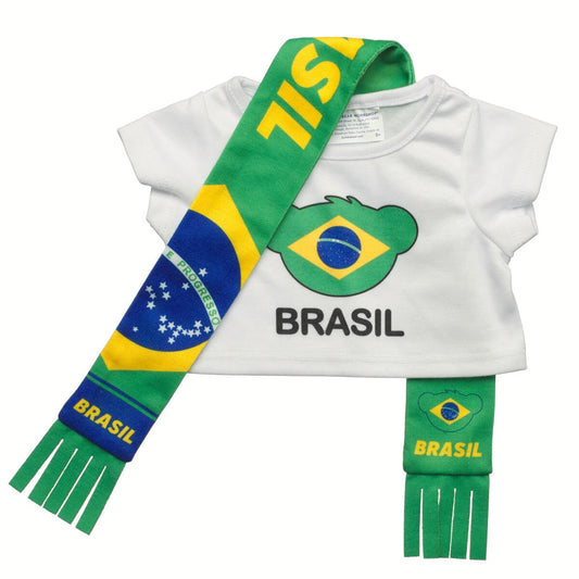 Brazil Scarf &amp; T-Shirt Set | Build-A-Bear - US 8981