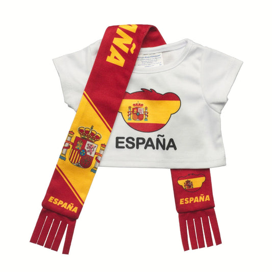 Spain Scarf &amp; T-Shirt Set | Build-A-Bear - US 9856
