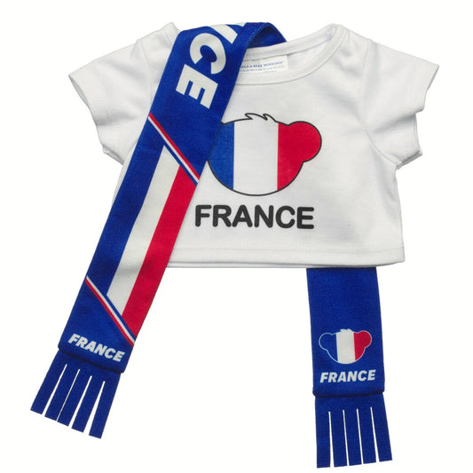 France Scarf &amp; T-Shirt Set | Build-A-Bear - US 3103