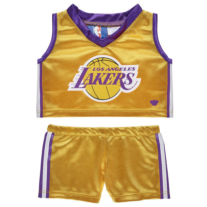 Los Angeles Lakers Happy Hugs Teddy Bear Basketball Gift Set | Build-A-Bear® - US 4767