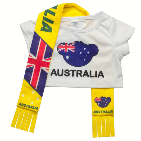 Australia Scarf &amp; T-Shirt Set | Build-A-Bear - US 8176
