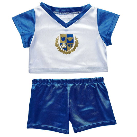Blue &amp; White Soccer Uniform 2 pc. for Stuffed Animals | Build-A-Bear® - US 6038