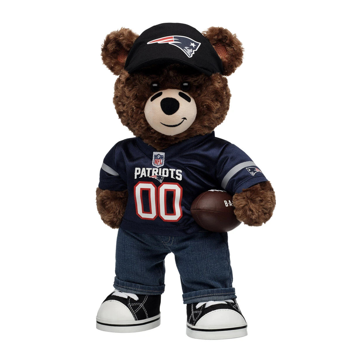 New England Patriots Football Bear &amp; Fan Hat Gift Set - US 3560
