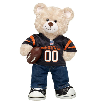 Happy Hugs Teddy Football Cincinnati Bengals Gift Set | Build-A-Bear® - US 7958