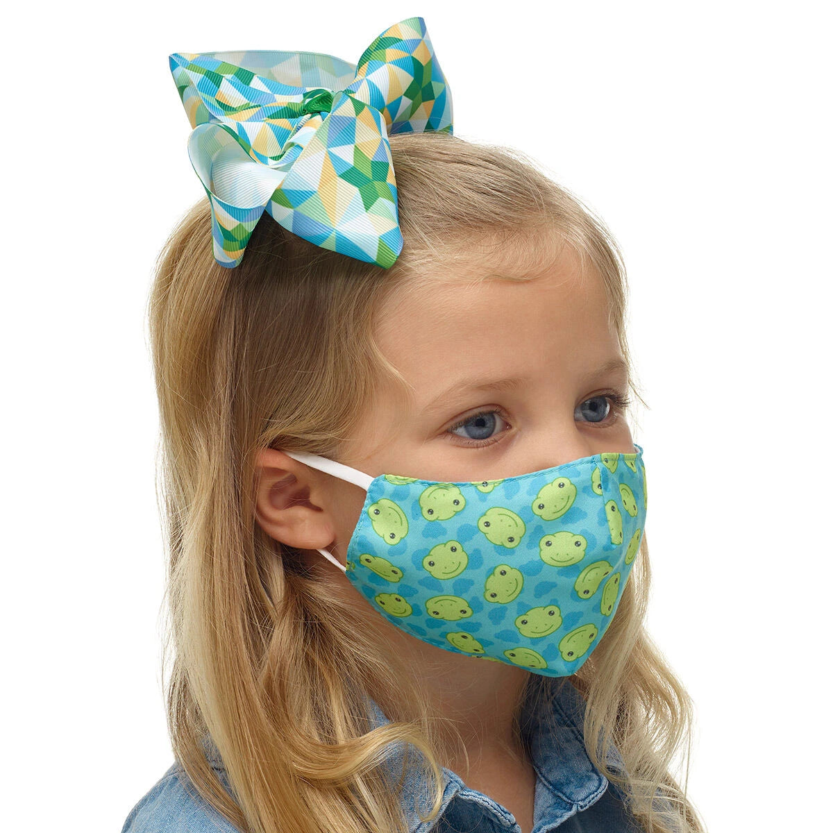 Child-Size Spring Green Frog Face Mask | Build-A-Bear® - US 8874