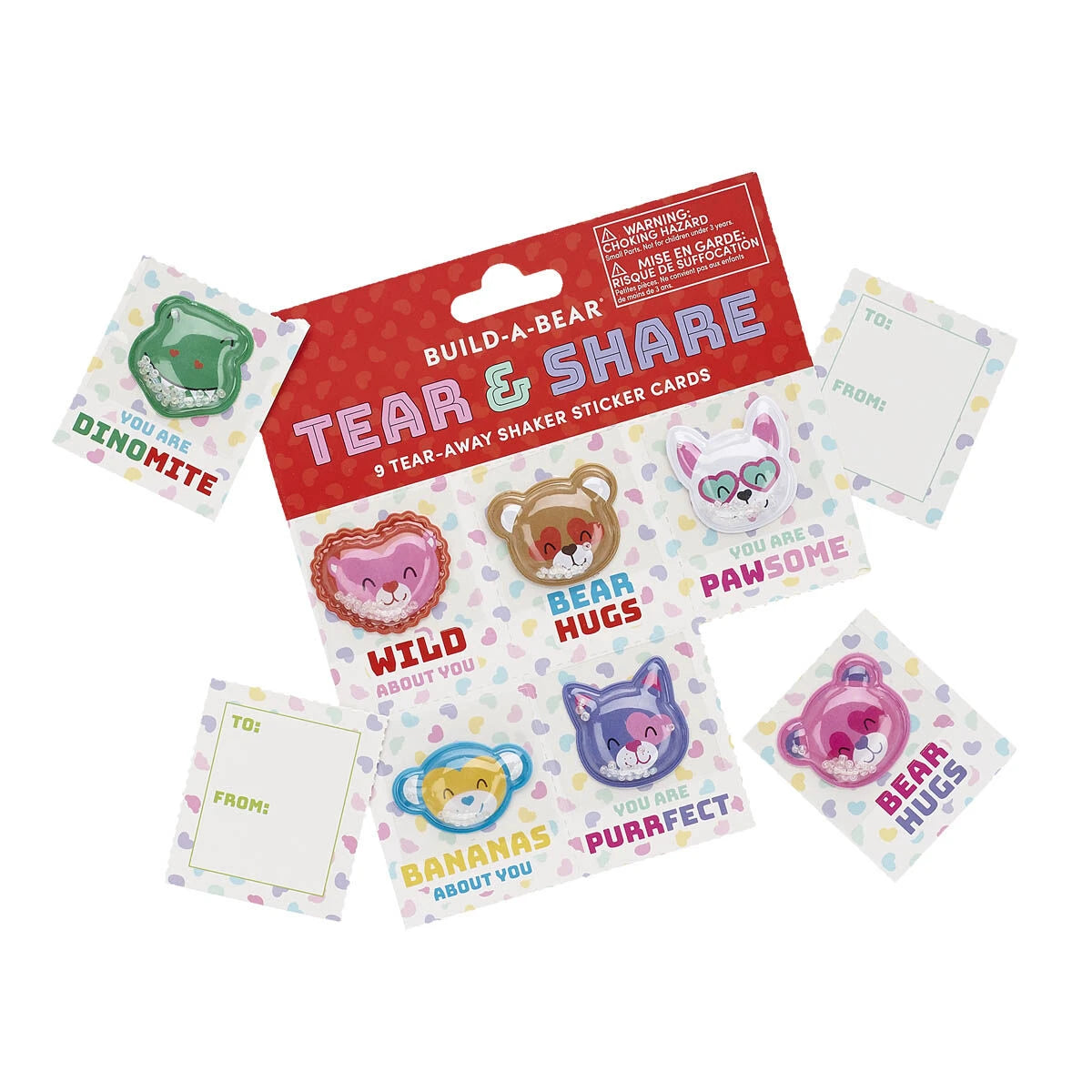 Valentine's Day Tear &amp; Share Sticker Set | Build-A-Bear® - US 6586