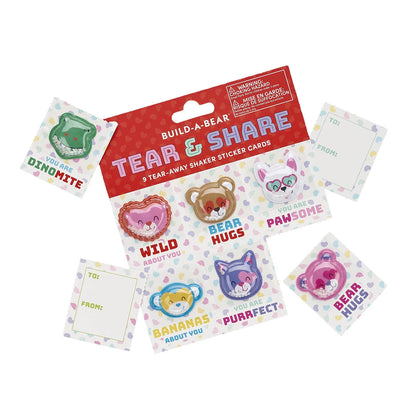Valentine's Day Tear &amp; Share Sticker Set | Build-A-Bear® - US 8151
