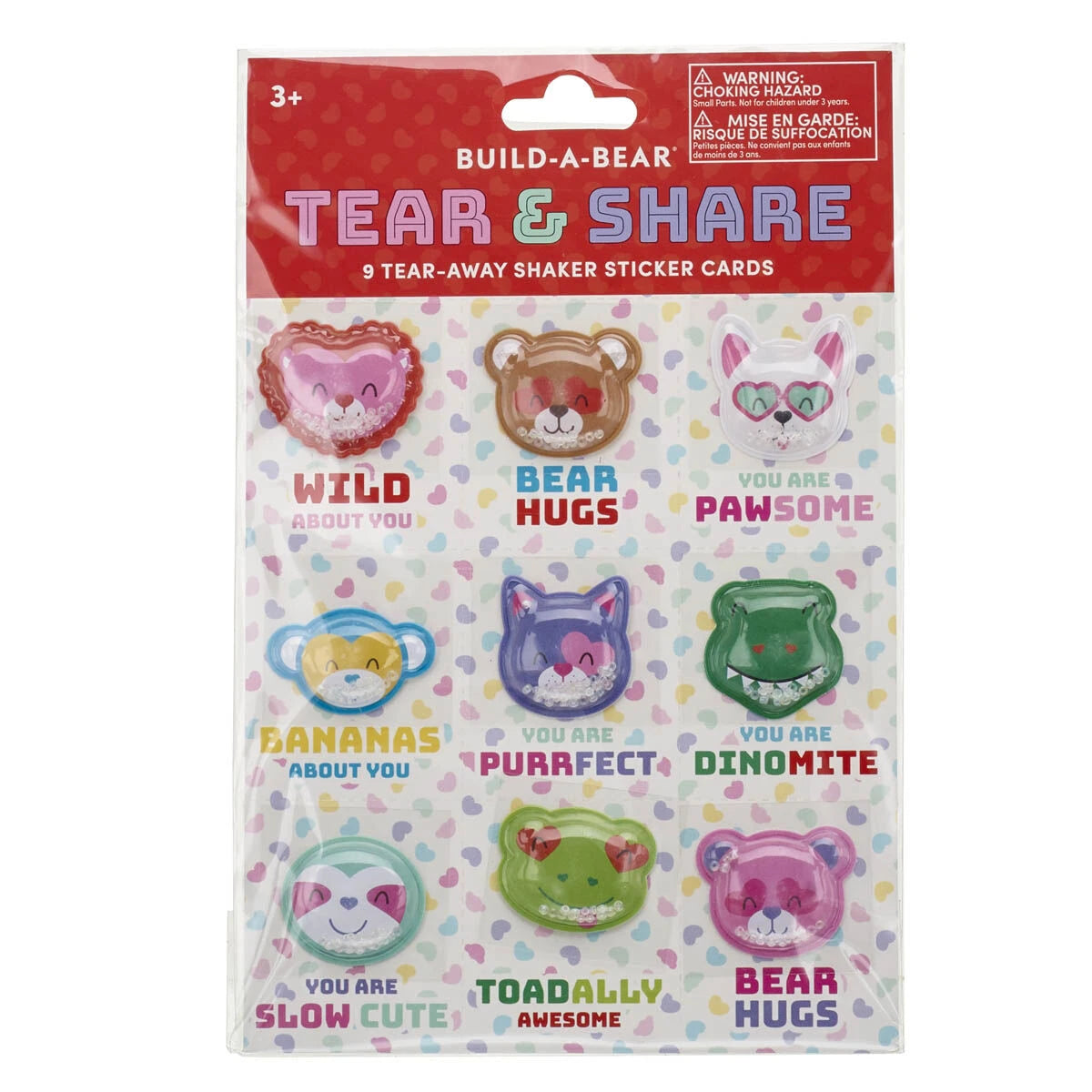 Valentine's Day Tear &amp; Share Sticker Set | Build-A-Bear® - US 8151