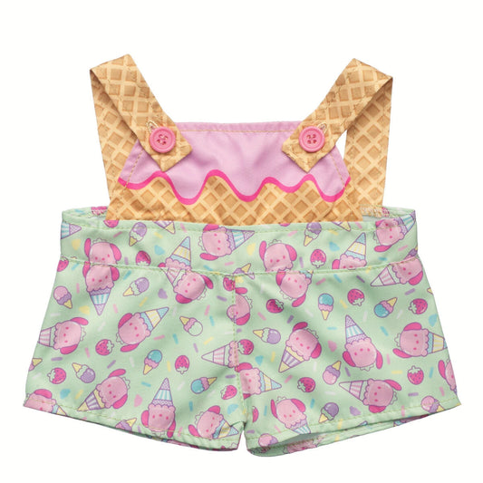 Sanrio Hello Kitty &amp; Friends Strawberry Ice Cream Pochacco Overalls | Build-A-Bear - US 9603