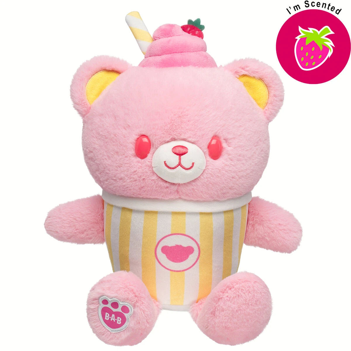 Strawberry Lemonade Bear Slushie Plushie Scented | BAB - US 2290